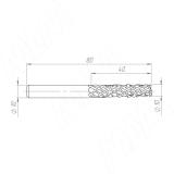 Борфреза твердосплавная D10xL40, S10xGL80, Rh KF-010-10-40-10-br, фото 1