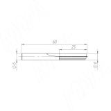 Фреза прямая твердосплавная D6xL25, S6xGL60, Z1, Rh (по пластикам) KF-011-06-25-6-pl, фото 1