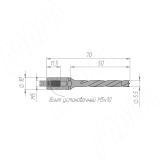 Сверло глухое D=5,5мм, L=70мм, B=43мм, вращение левое L170.055.L, фото 1