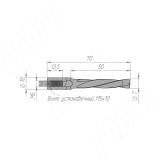 Сверло глухое D=7мм, L=70мм, B=43мм, вращение левое L104.070.L, фото 1