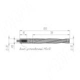 Сверло глухое D=10мм, L=105мм, B=70мм, вращение левое L110.100.L, фото 1