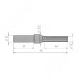 Фреза прямая для фрезерования и раскроя ЛДСП/МДФ D=10, H=40, S=12, Z=3 ST1040S12Z3, фото 1