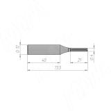 Фреза прямая для фрезерования и раскроя ЛДСП/МДФ D=4, H=20, S=12, Z=2 ST420S12Z2, фото 1