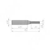 Фреза прямая для фрезерования и раскроя ЛДСП/МДФ D=6, H=22, S=12, Z=3 ST622S12Z3, фото 1
