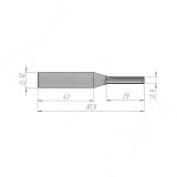 Фреза прямая для фрезерования и раскроя ЛДСП/МДФ D=6, H=28, S=12, Z=3 ST628S12Z3, фото 1