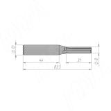 Фреза прямая для фрезерования и раскроя ЛДСП/МДФ D=8, H=30, S=12, Z=3 ST830S12Z3, фото 1
