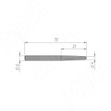 Фреза гравировальная D=4, CL=30,5, SD=6, TL=75, Z=2   TBN4-30.5S675Z2, фото 1