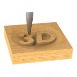 Фреза коническая для 3D рельефа D=3, CL=30,5, SD=6, TL=75, Z=2 TBN3-30.5S675Z2, фото 2