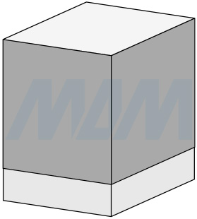 Размеры фрезы  профильной с нижним подшипником D=24,7 H=12,7 S=8 Z=2 R1=6, подшипник 9,5 (артикул C101-10-20S12)