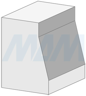 Форма обработки фрезой для обработки фасок 45° D=25,4 H=6,38, S=8, Z=2, α = 45 (артикул C106-25-6S8)