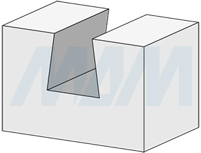 Форма обработки фрезой для обработки фасок 90° D=31,75 H=25,5 S=12, Z=2, α = 90 (артикул C108-31-25S12)