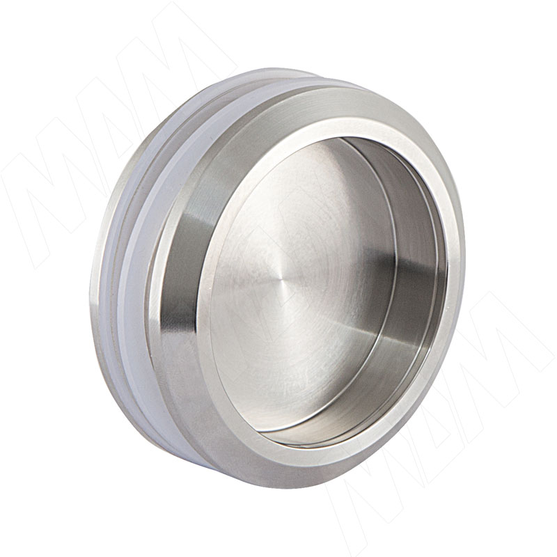 Round ручка-раковина для стеклянных дверей 10-12 мм, нержавеющая сталь, D68 фото товара 1 - DHK-68H-60-SS