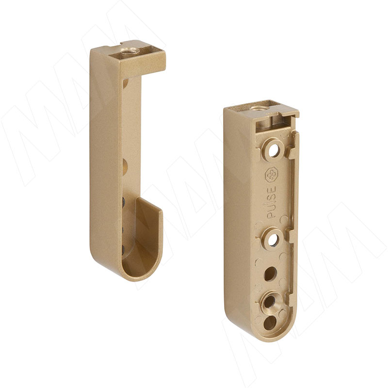 Штангодержатели для овальной штанги, золото, крепление к боковине и к полке (прав.+лев.) фото товара 1 - WA3160SGL