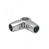 Соединитель перпендик. 3-х труб поворотный, усиленный, хром