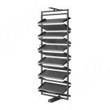 ESENTA Поворотная обувница, 12 полок, 1910-2110 мм, графит