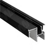 PS48 Направляющая нижняя, фикс. снаружи/изнутри, черный, L-3000 PR1039025PR-S