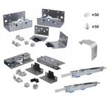 PS10 Комплект роликов и доводчиков на 2 двери толщиной до 28 мм PS10KIT2D28SOFT