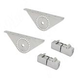 SLIM полкодержатель с изменяемым углом для наклонных полок, компл. на 1 полку, серебро