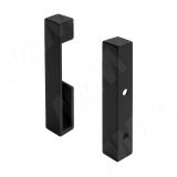VOGUE Штангодержатель для прямоугольной штанги, торцевой, черный, крепление к стене (левый + правый) TA0213WBL