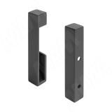 VOGUE Штангодержатель для прямоугольной штанги, торцевой, графит, крепление к стене (левый + правый) TA0213WGP