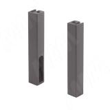 VOGUE Штангодержатель для прямоугольной штанги, торцевой, графит, крепление к полке (левый+правый)