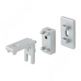 UNICO угловое соединение с креплением к стене/потолку,  серебро