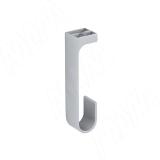 Штангодержатель для овальной штанги, центральный, серебро, крепление к полке