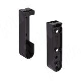 Штангодержатели для овальной штанги, черный, крепление к боковине и к полке (прав.+лев.)