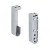 Штангодержатели для овальной штанги, серебро, крепление к боковине и к полке (прав.+лев.)