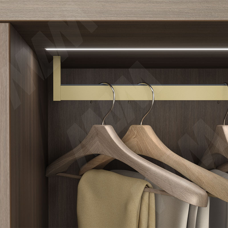 VOGUE Штанга прямоугольная 30х8, с пазом под демпфер, золото мат. (анод), L-1000 фото товара 5 - TA0213RGLM-S1