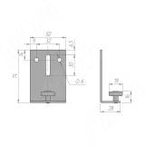 Нижний ролик для задней двери до 50 кг 3321ID, фото 1
