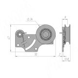 FAST Комплект верхних роликов с пружиной на одну дверь 4422TS, фото 1