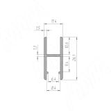 ДУКО Нижняя планка, серебро, L-5000 97085A УП, фото 1