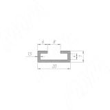 ДУКО Направляющая нижняя, серебро, L-5000 99063A, фото 1