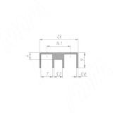 ДУКО Направляющая верхняя, серебро, L-5000 99064A, фото 1