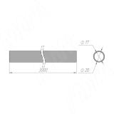 BAMBOO Профиль вертикальный, черный, L-3000 BM950PRBL, фото 3