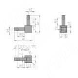 КОНТУР Соединитель угловой, черный CON2BL, фото 3