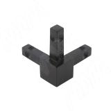 КОНТУР Соединитель 3-сторонний, черный CON3BL, фото 1