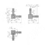 КОНТУР Соединитель 3-сторонний, черный CON3BL, фото 3