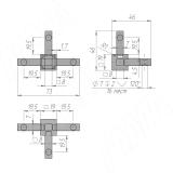 КОНТУР Соединитель 4-сторонний, золото CON4GL, фото 3
