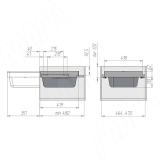 ESENTA Корзина для белья, 500 мм, графит, плавн. закр. ES50BAGP, фото 6