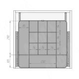 ESENTA Выдвижной органайзер для аксессуаров, 500 мм, графит, плавн. закр. ES50ORGP, фото 7