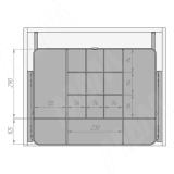 ESENTA Выдвижной органайзер для аксессуаров, 600 мм, графит, плавн. закр. ES60ORGP, фото 7