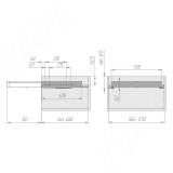 ESENTA Выдвижной органайзер для аксессуаров, 600 мм, графит, плавн. закр. ES60ORGP, фото 6