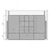 ESENTA Выдвижной органайзер для аксессуаров, 700 мм, графит, плавн. закр. ES70ORGP, фото 7
