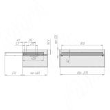 ESENTA Выдвижной органайзер для аксессуаров, 900 мм, графит, плавн. закр. ES90ORGP, фото 6