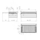 ESENTA Вешало для брюк, 900 мм, графит, плавн. закр. ES90TRGP, фото 9