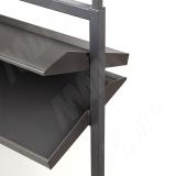 ESENTA Поворотная обувница, 6 полок, 1070-1270 мм, графит ESRSH6GP, фото 6