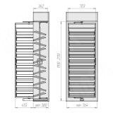 ESENTA Поворотная обувница, 12 полок, 1910-2110 мм, графит ESRSH12GP, фото 11