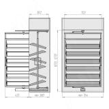 ESENTA Поворотная обувница, 6 полок, 1070-1270 мм, графит ESRSH6GP, фото 11